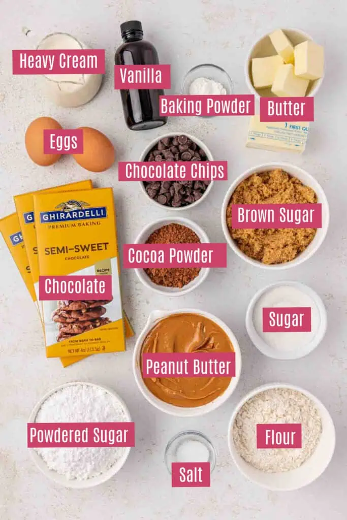 buckeye brownie cookies ingredients