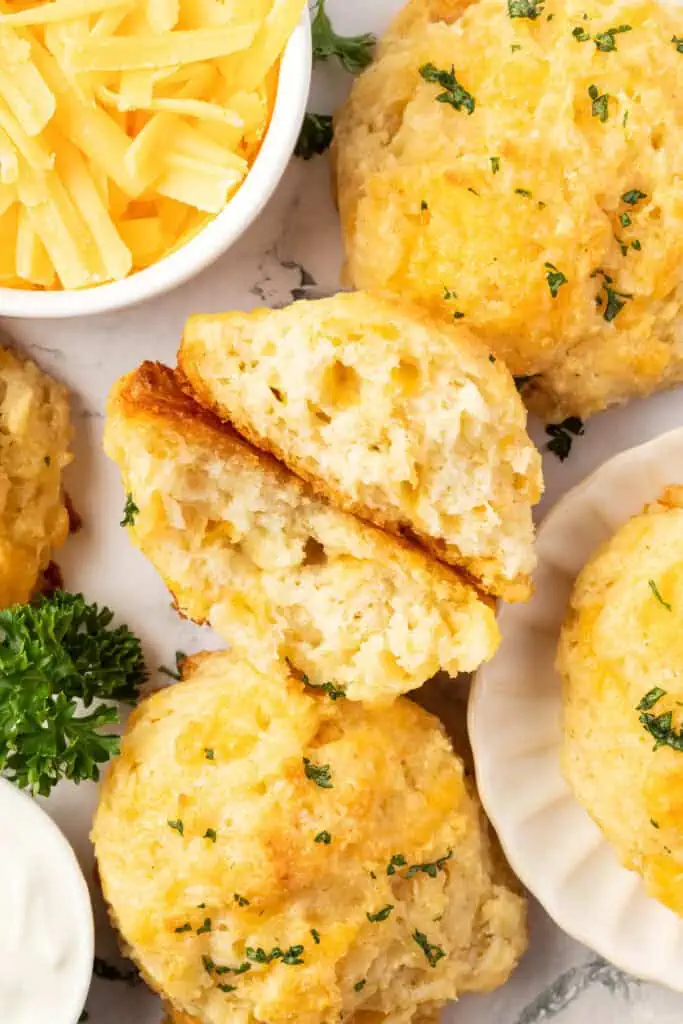 cheddar bay biscuit broke in half