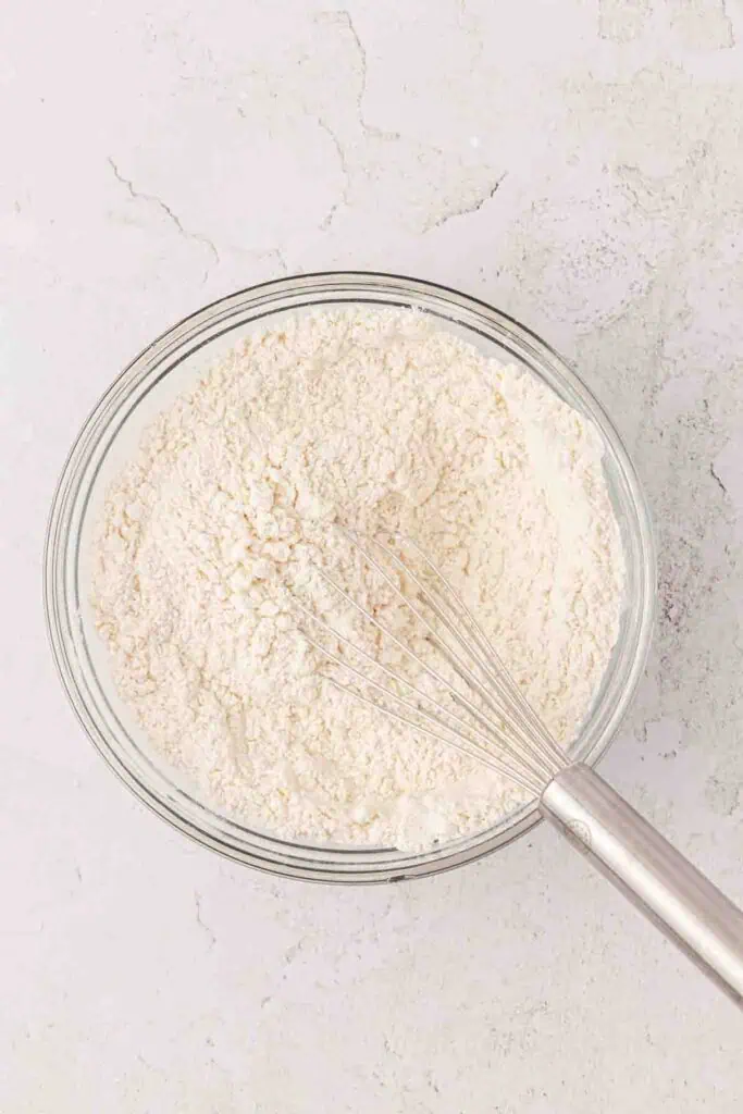 dry ingredients whisked together