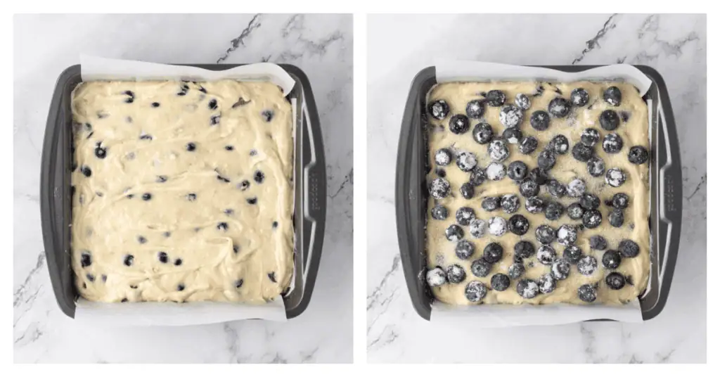 unbaked blueberry breakfast cake