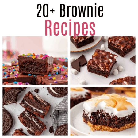 brownie recipe photo collage
