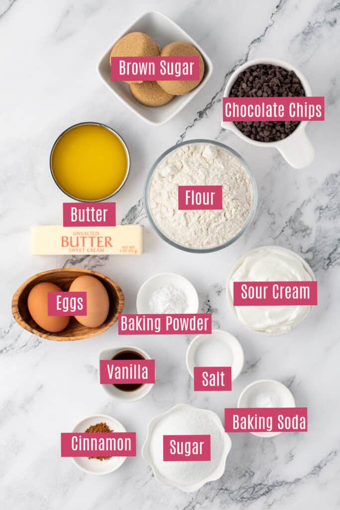 chocolate chip coffee cake ingredients