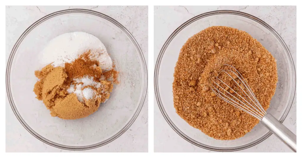 crumb topping ingredients whisked together