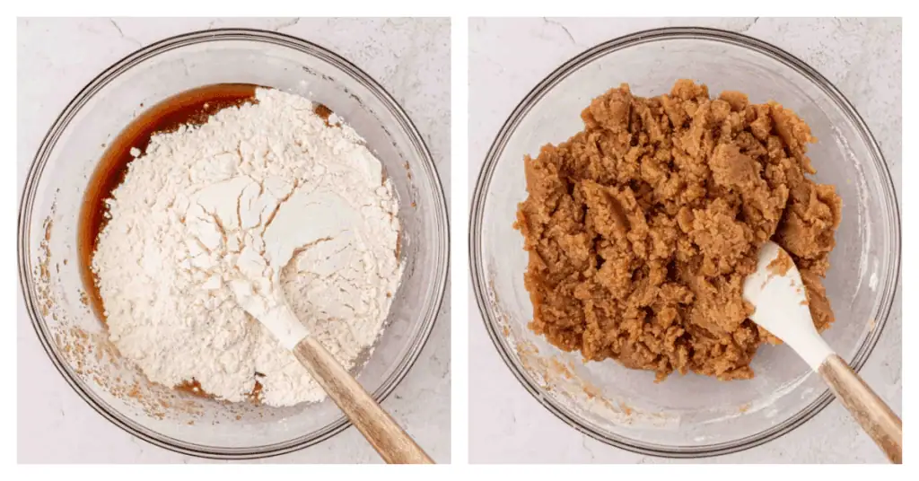 flour added to crumb topping