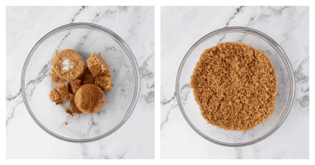 brown sugar and cinnamon stirred together