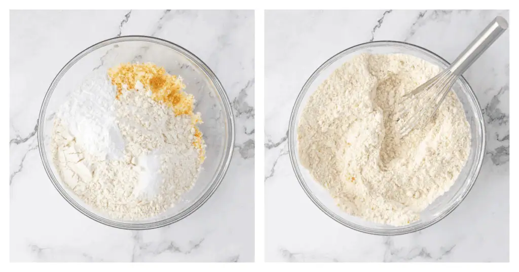 dry ingredients whisked together