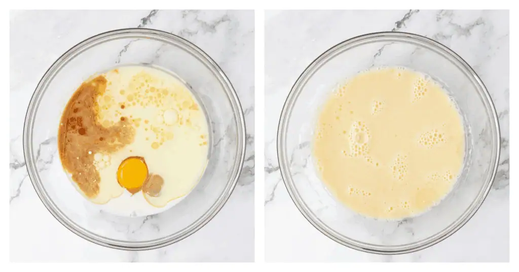 wet ingredients stirred together