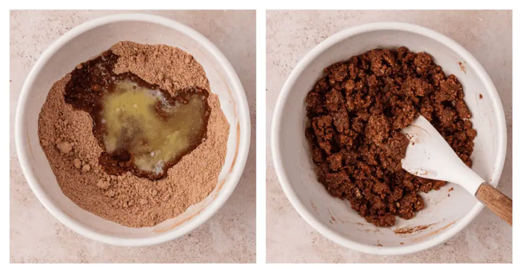 melted butter stirred into streusel