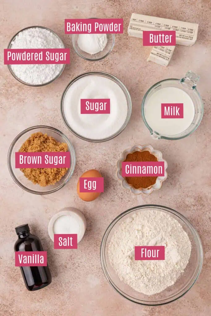 cinnamon roll muffins ingredients