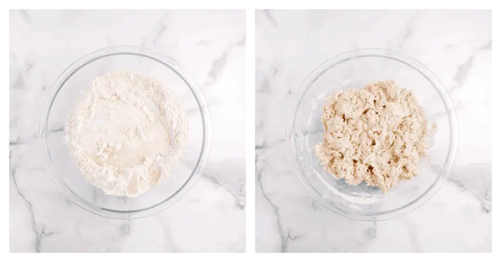 milk and water added to mixing bowl