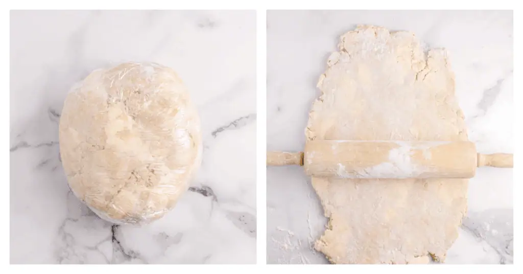 dough rolled out to a rectangle