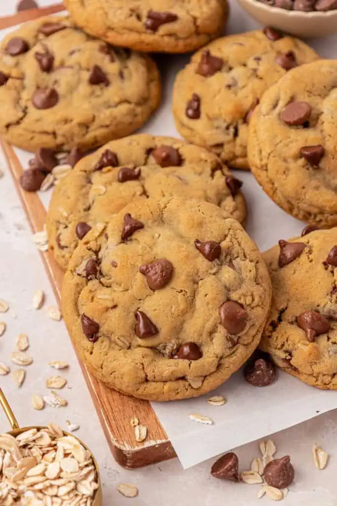 baked cookies on a cutting board