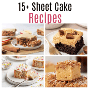 sheet cake recipes photo collage