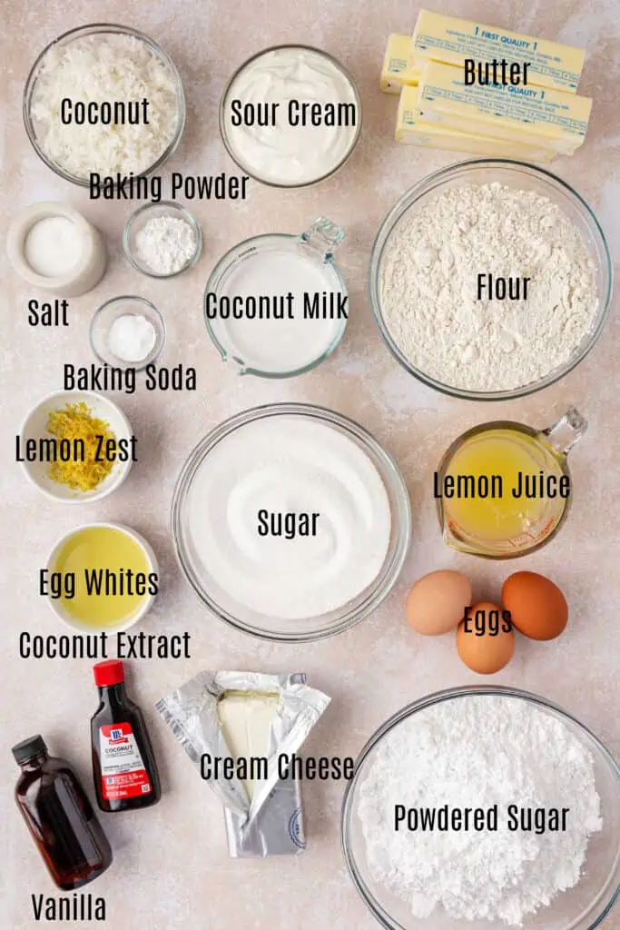 lemon coconut cake ingredients