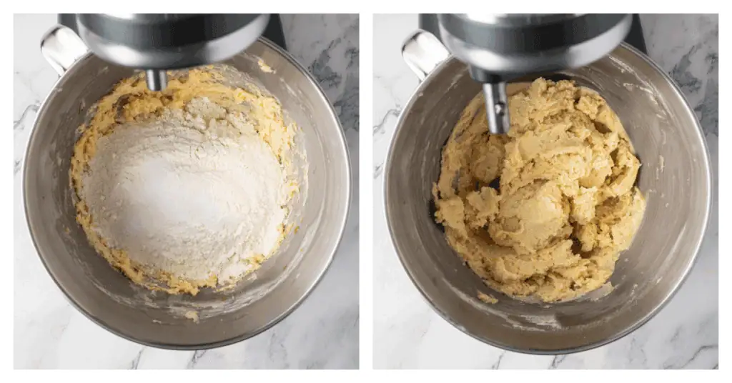 flour and salt added to cookie dough