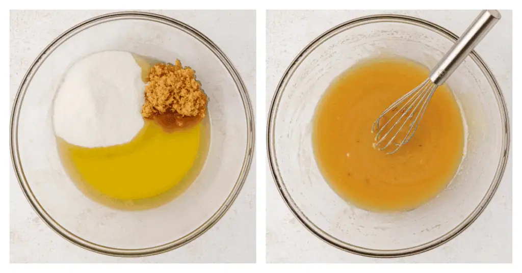 sugars and butter stirred together