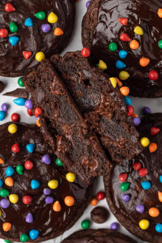 cosmic brownie cookie broke in half