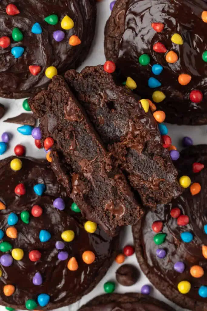 cosmic brownie cookie broke in half