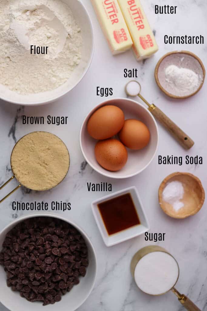 chocolate chip cookie bar ingredients