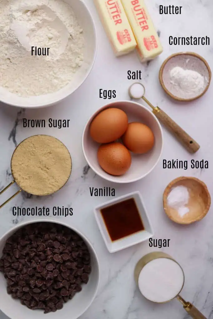 chocolate chip cookie bar ingredients