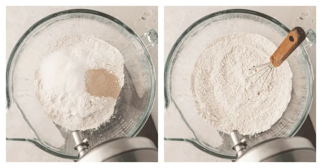 dry ingredients whisked together in a bowl