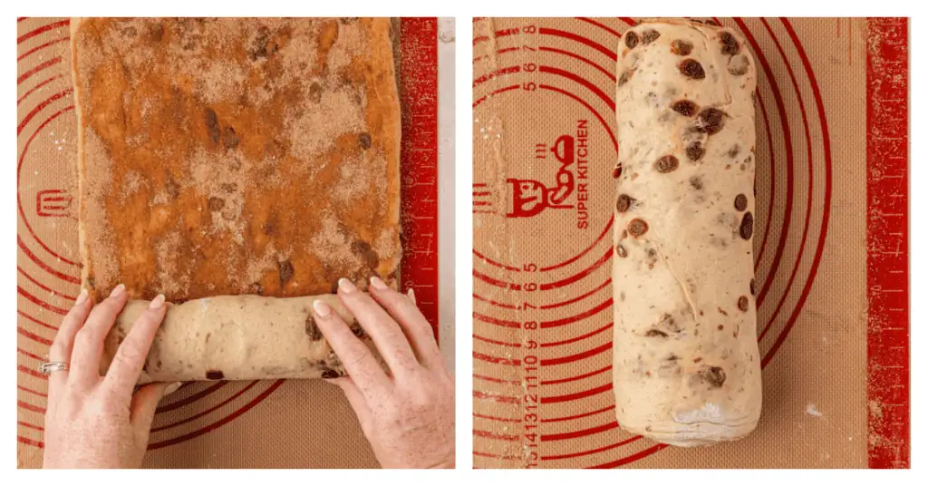 bread loaf rolled up into a log