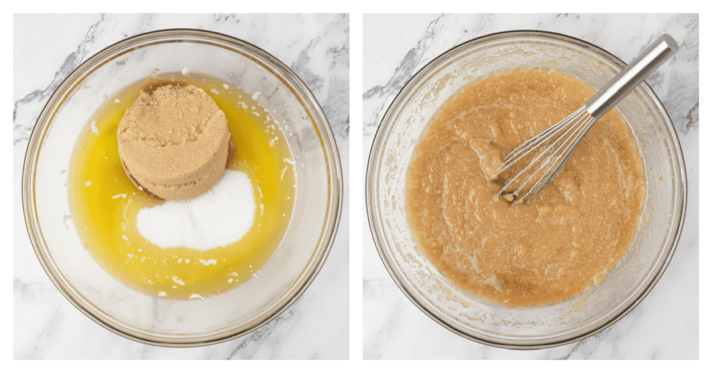 sugars and butter mixed together