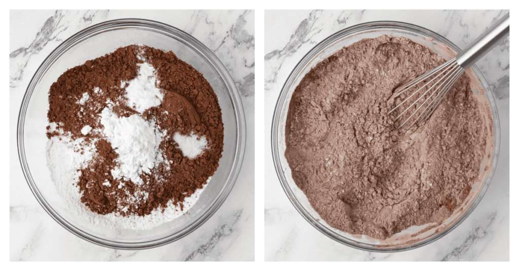 dry ingredients whisked together