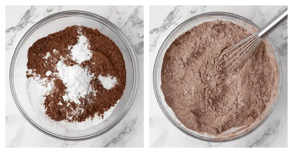 dry ingredients whisked together
