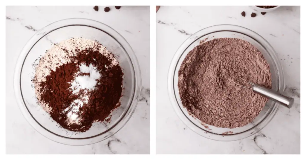 dry ingredients whisked together
