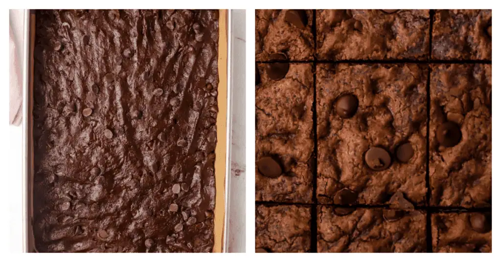 cookie dough pressed into the pan and baked