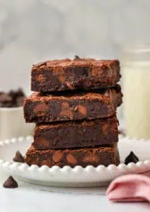 stack of four chocolate cookie bars