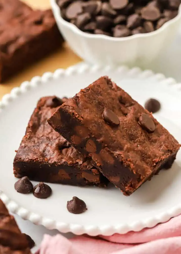 two cookie bars on a plate