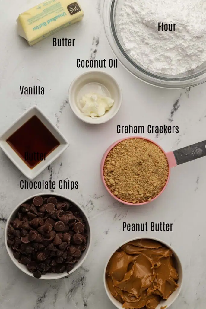 no bake peanut butter bars ingredients