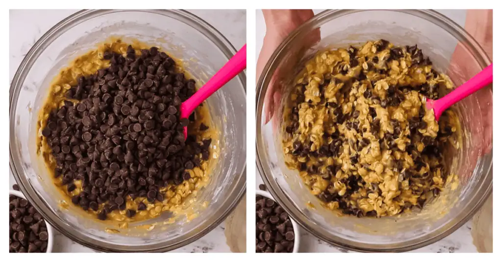 chocolate chips added to cookie dough