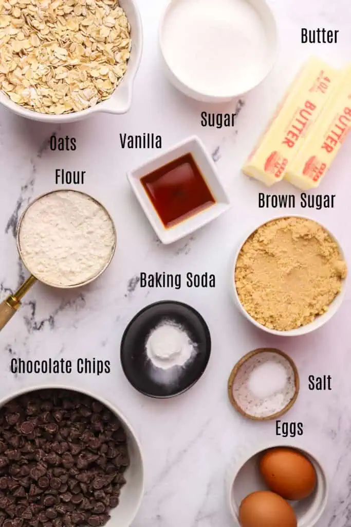 oatmeal cookie bar ingredients