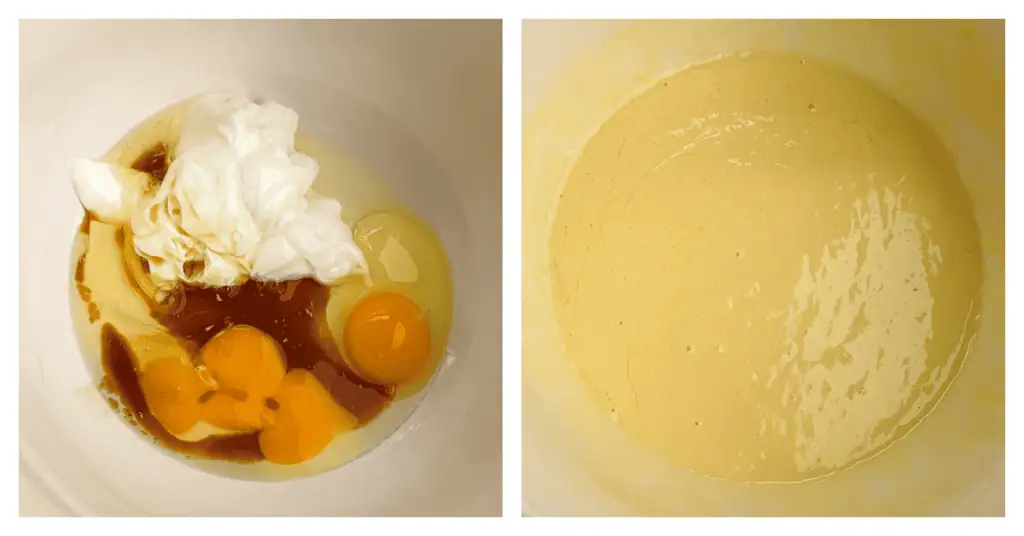 wet ingredients stirred together