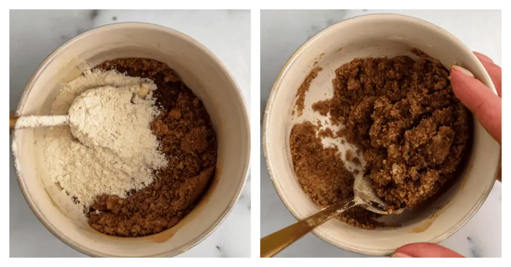 streusel mixed together in a bowl