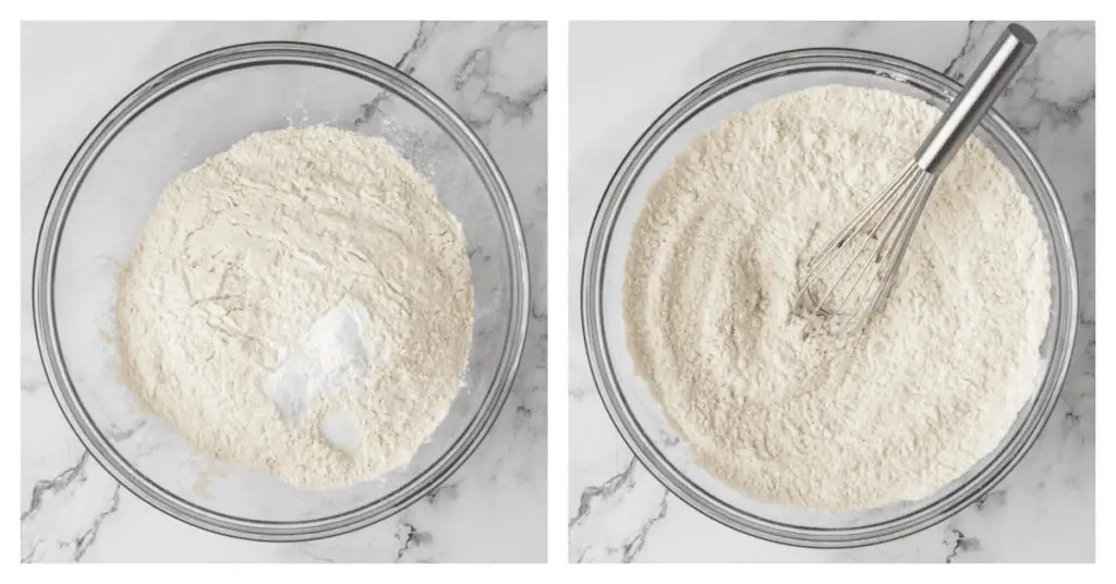 dry ingredients whisked together