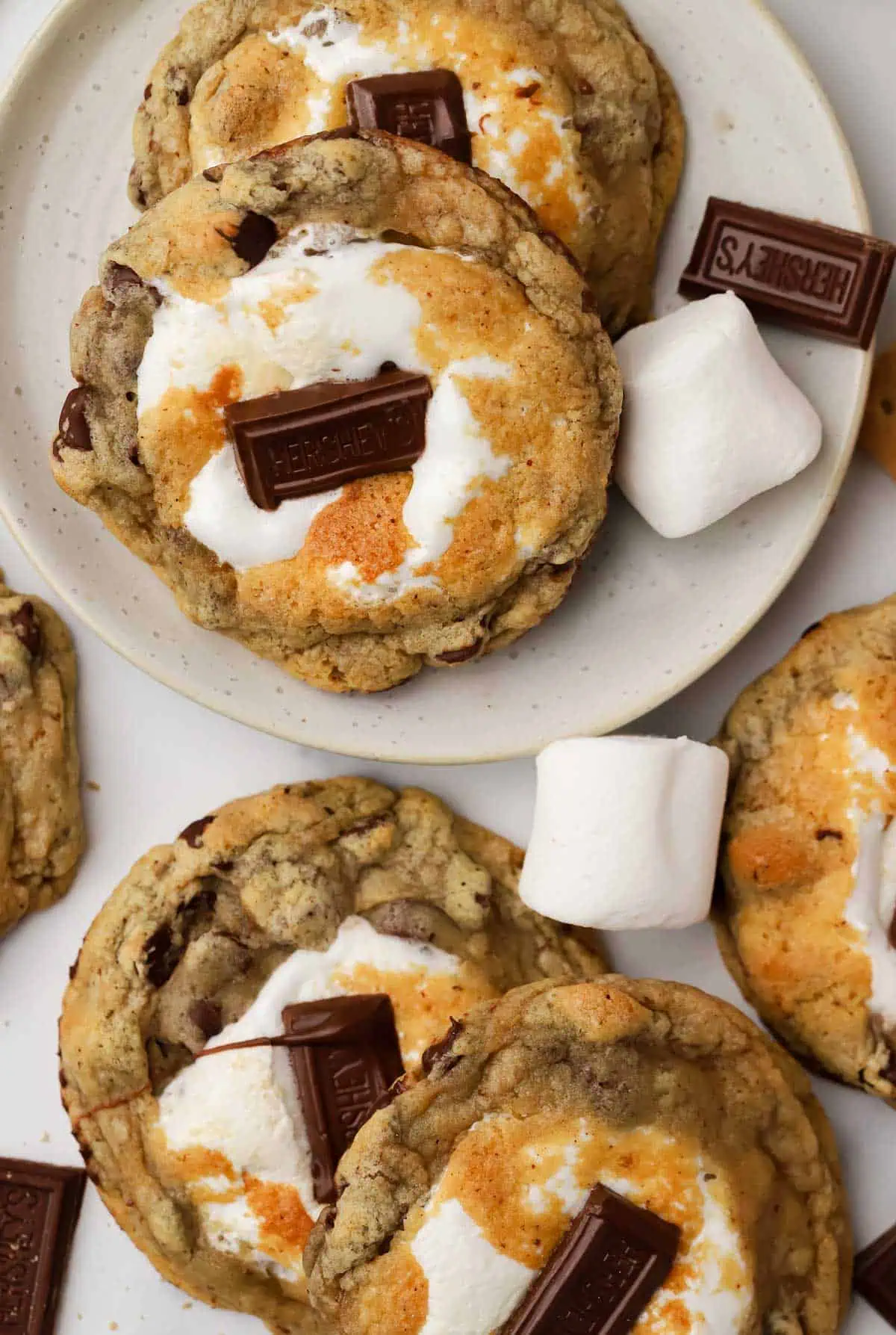four brown butter smores cookies