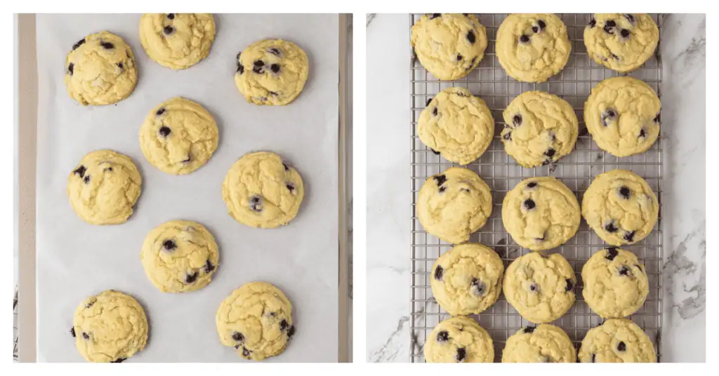cookies baked and cooling on a wire rack