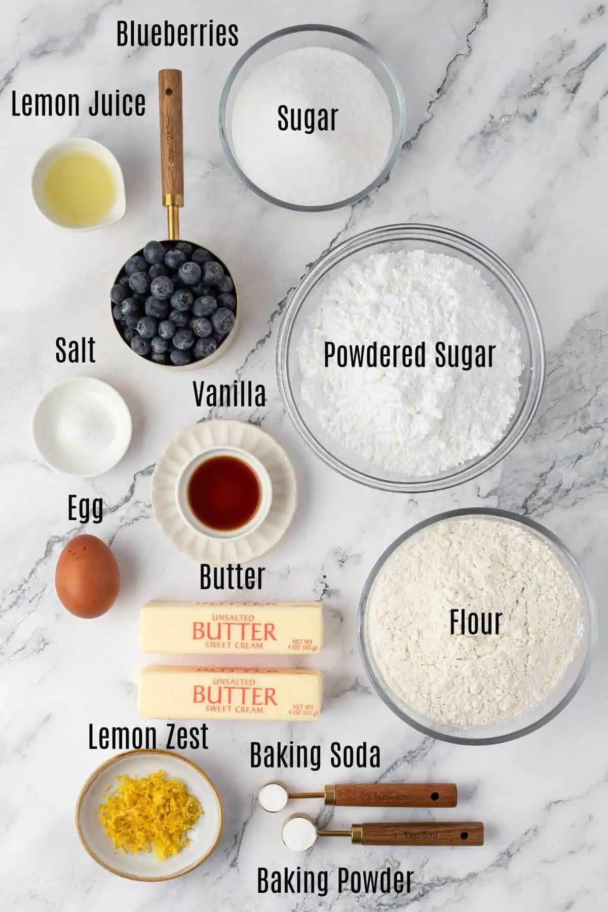 lemon blueberry cookies ingredients