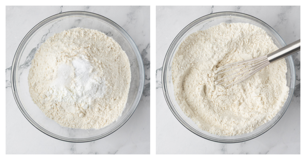 dry ingredients whisked together