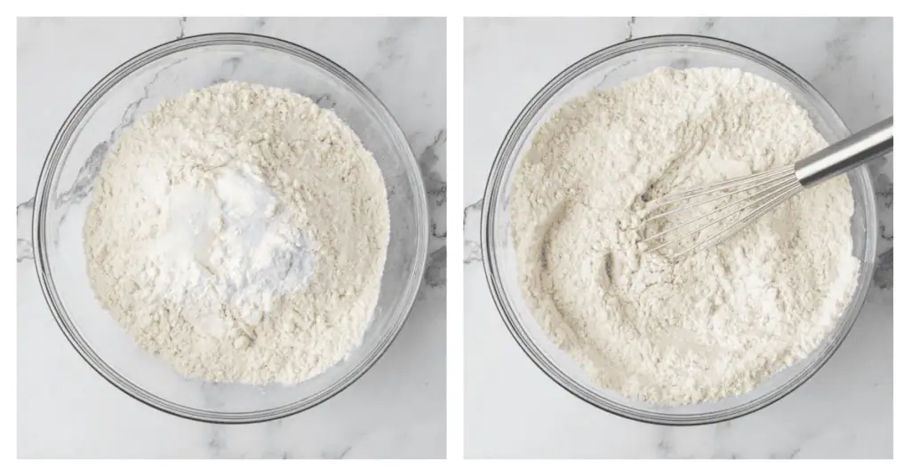 dry ingredients whisked together