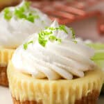 mini key lime pie on a plate