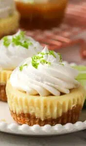 mini key lime pie on a plate