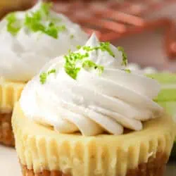 mini key lime pie on a plate