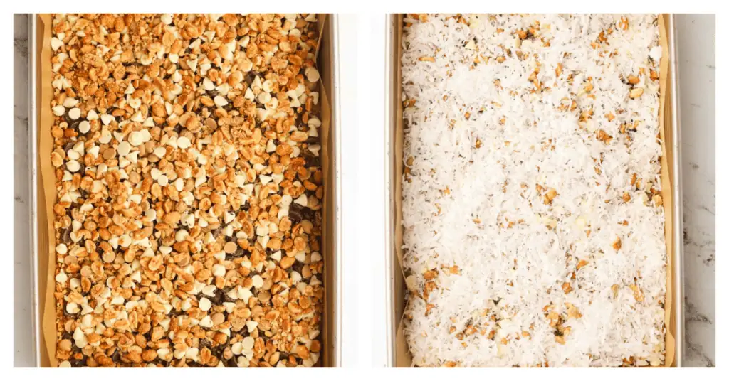peanuts and coconut sprinkled on top