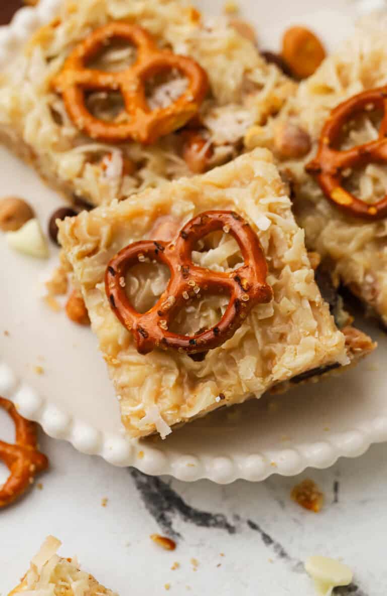 Peanut Butter Pretzel Magic Bars