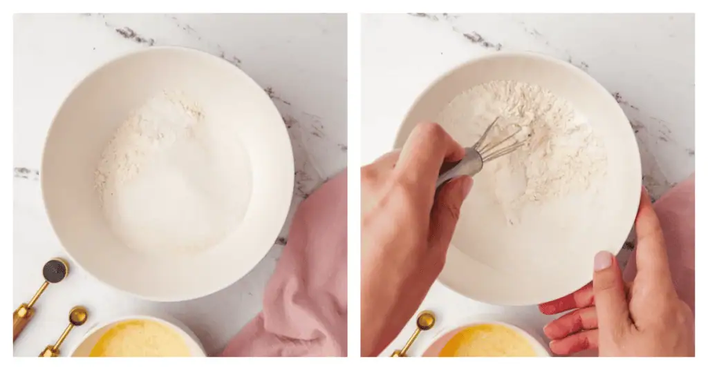 dry ingredients whisked together